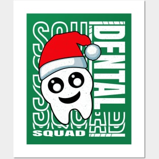 Dental Tooth Christmas Typography White Posters and Art